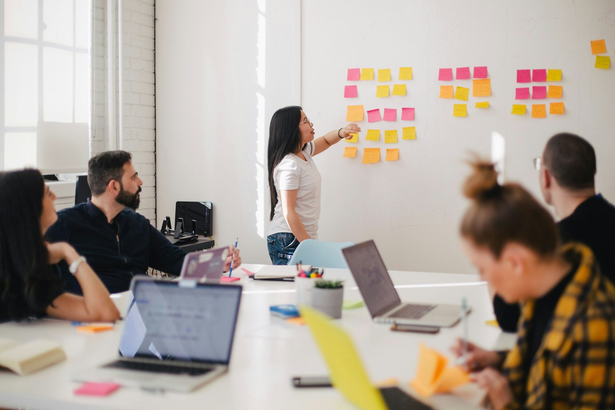 Product team collaborating on roadmap priorities