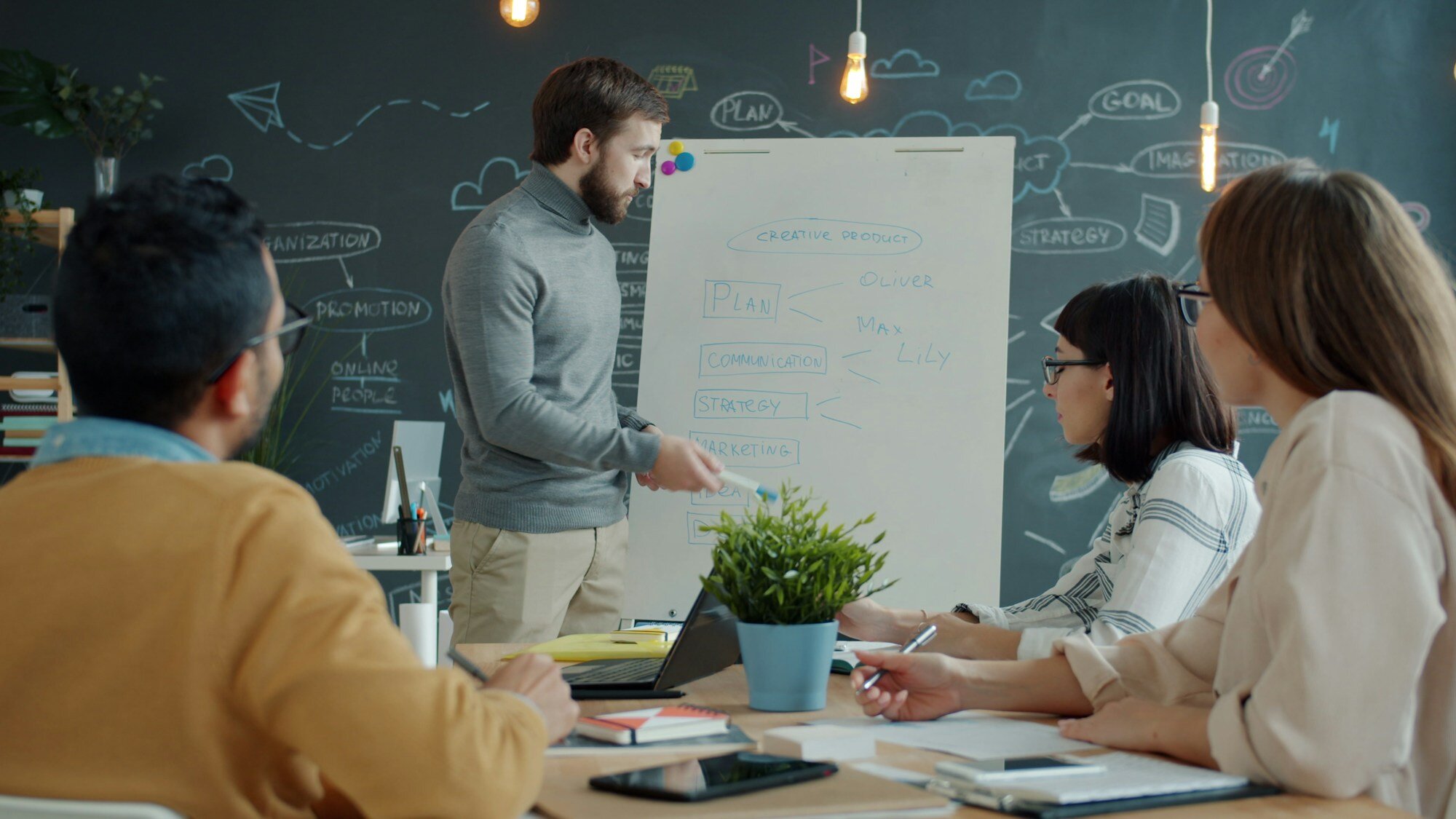 Cross-functional team aligning delivery to shared requirements